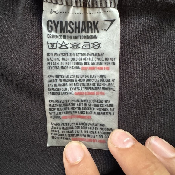 Gymshark Hoodie Mens Large Black Full Zip Gym Workout Athletic Jacket *READ* - Picture 6 of 9